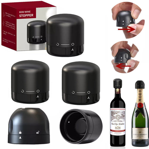 5PCS Vacuum Wine Bottle Stopper Champagne Sealer Cork Silicone Seal Plug Cap AU