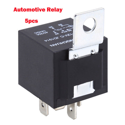 5x 12/24/48V Automotive Relay Socket 40A 4/5 Pin Bracket Auto Quick Connect NEW