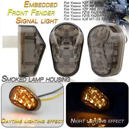 LED Flush Mount Indicators Turn Signals For Yamaha YZF R1 R6 FZ1 FZ6 MT03 XJ6