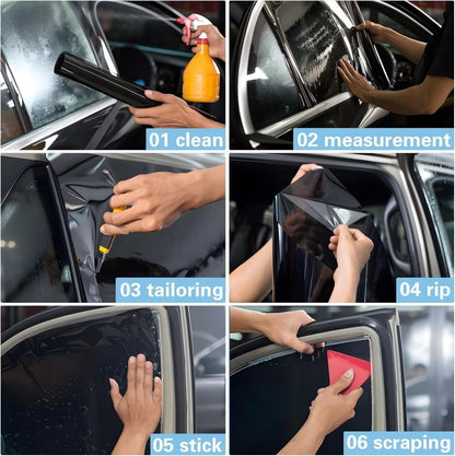 5% 20% 35% VLT Window Tint Film Black Roll Car Auto Home 75cm X 6m Tinting Tool