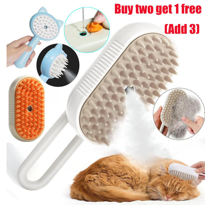 3 in 1 Cat Steam Brush Pet Grooming Dog Brush Electric Spray Massage Steamy AU