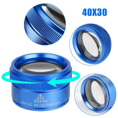 40X30 Magnifying Loupe Jewelry Eye Glass Magnifier Jewelers Loop Pocket