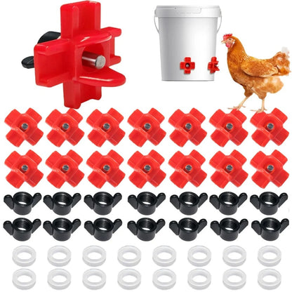 20PCS Horizontal Poultry Water Nipple Auto Waterer Chicken Drinker Fountain AU