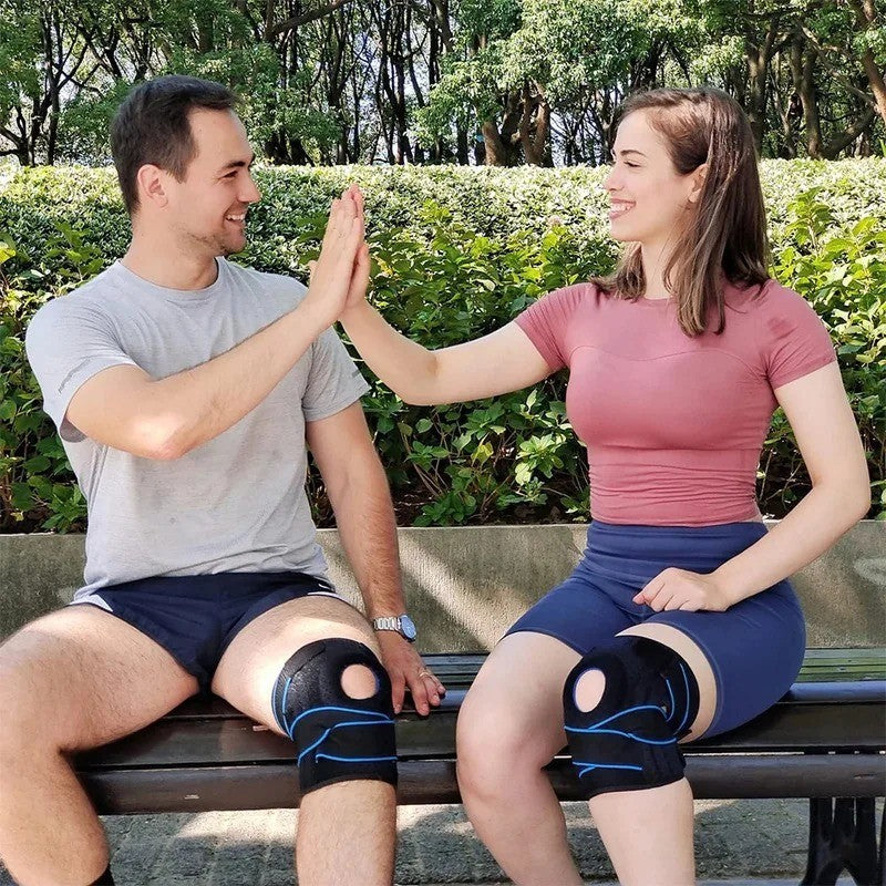 Gel Silicone Compression Knee Support Brace Arthritis Pad Pain Relief Strap AU