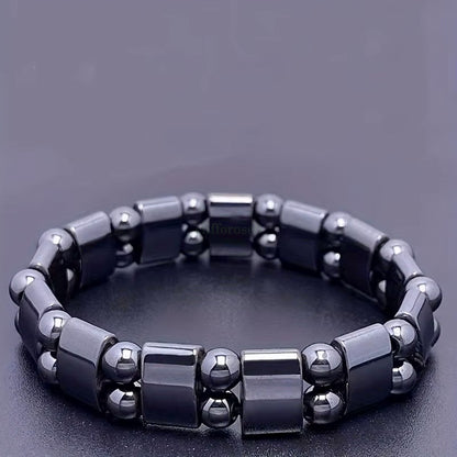 2026 Magnetic Hematite Dual Beaded Bracelet Simple Style for Daily Fashion Wear