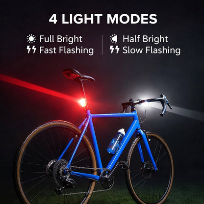 Rechargeable Bike Light Set LED Bicycle Lights Waterproof Headlight Front Rear