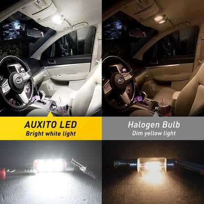AUXITO 2X 31mm FESTOON CAR NEW LED INTERIOR LIGHT BULB DOME GLOBE CANBUS IP67