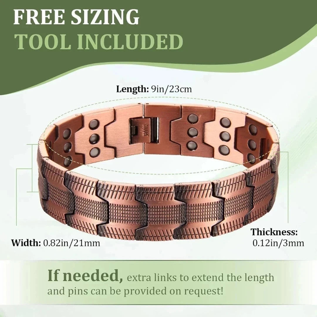 3X Strength Ultra Magnetic Bracelet for Men Pure Copper Bracelet AUS