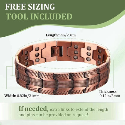 3X Strength Ultra Magnetic Bracelet for Men Pure Copper Bracelet AUS