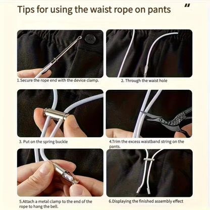 2M Pants Elastic Waist Drawstring Cord Lock Stopper Sewing Band Accessories