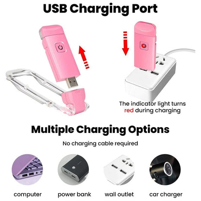 USB Rechargeable Book Night Reading Light Clip USB Recharg Mini LED Lamp White