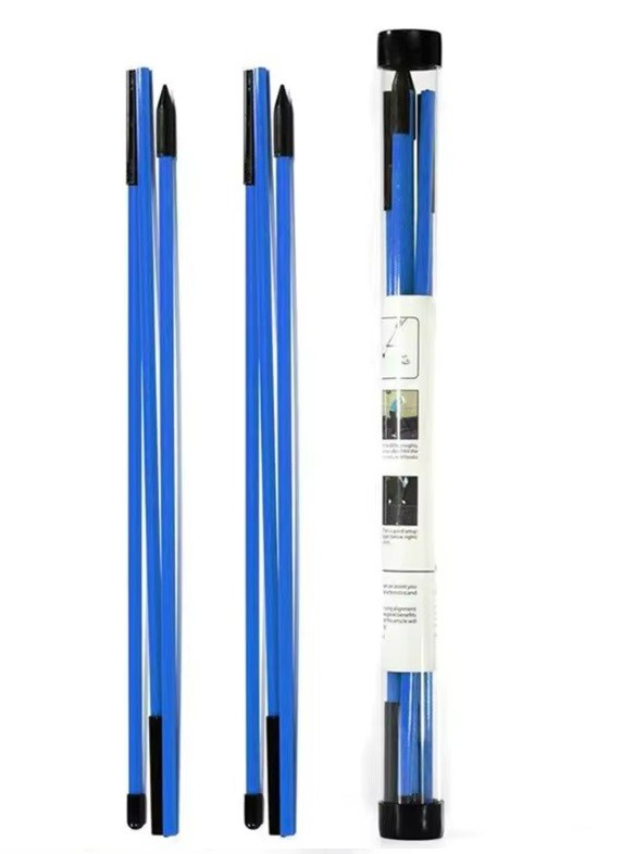 2 x 123cm - Golf Alignment Sticks Golf Training Collapsible Golf Practice Rods