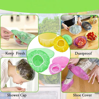 Elastic Food Storage Covers Reusable Stretch Plastic Wrap Bowl Covers New