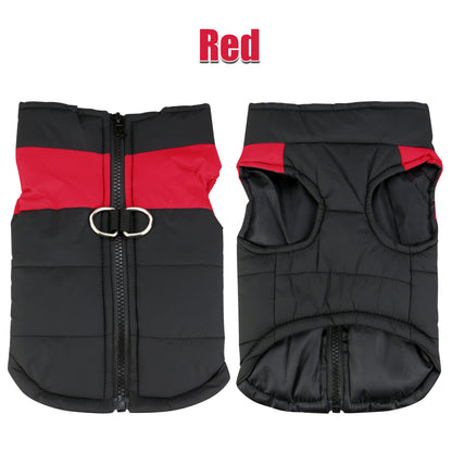 Large Dog jacket padded Pet Clothes windbreaker Warm waterproof Vest Winter Coat