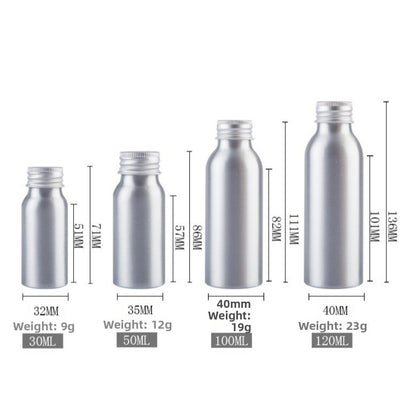 30ml-500ml Aluminum Bottle Reusable Travel Bottles  Shampoo