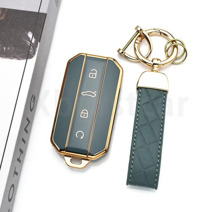 TPU Car Key Case Cover for Chery Jaecoo 5 J5 Smart Key Shell Keychain Set