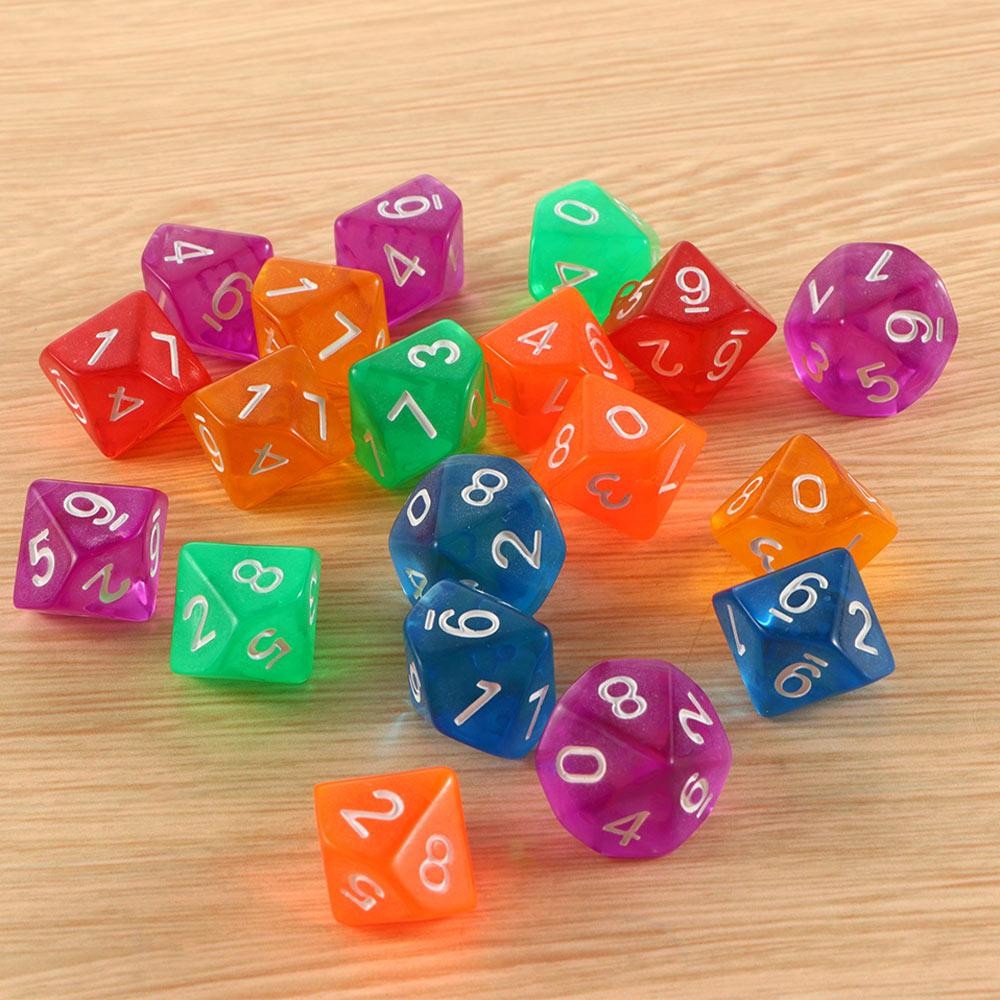 10pcs 10 Sided Dice D10 Polyhedral Dice for Table Games