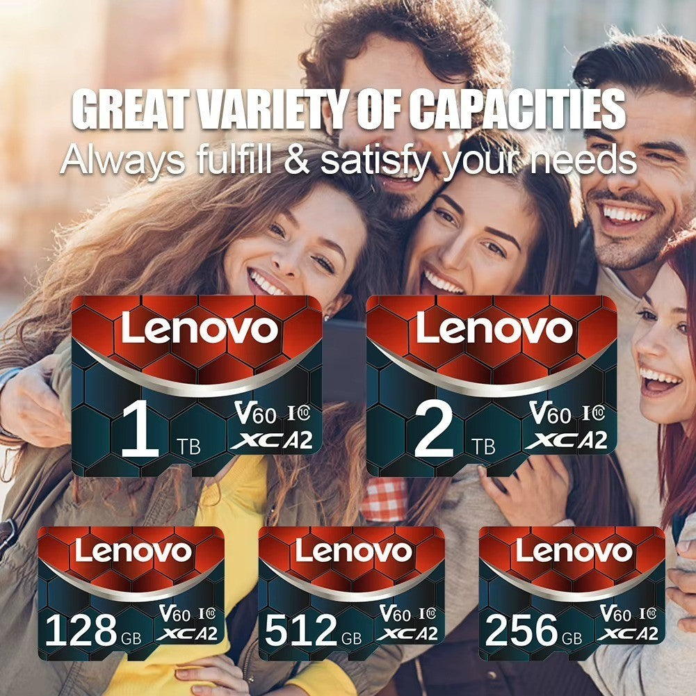 Micro SD Card Class10 V60 TF Memory Card High Speed 128/256/512GB 1TB 2T – Compatible with Lenovo
