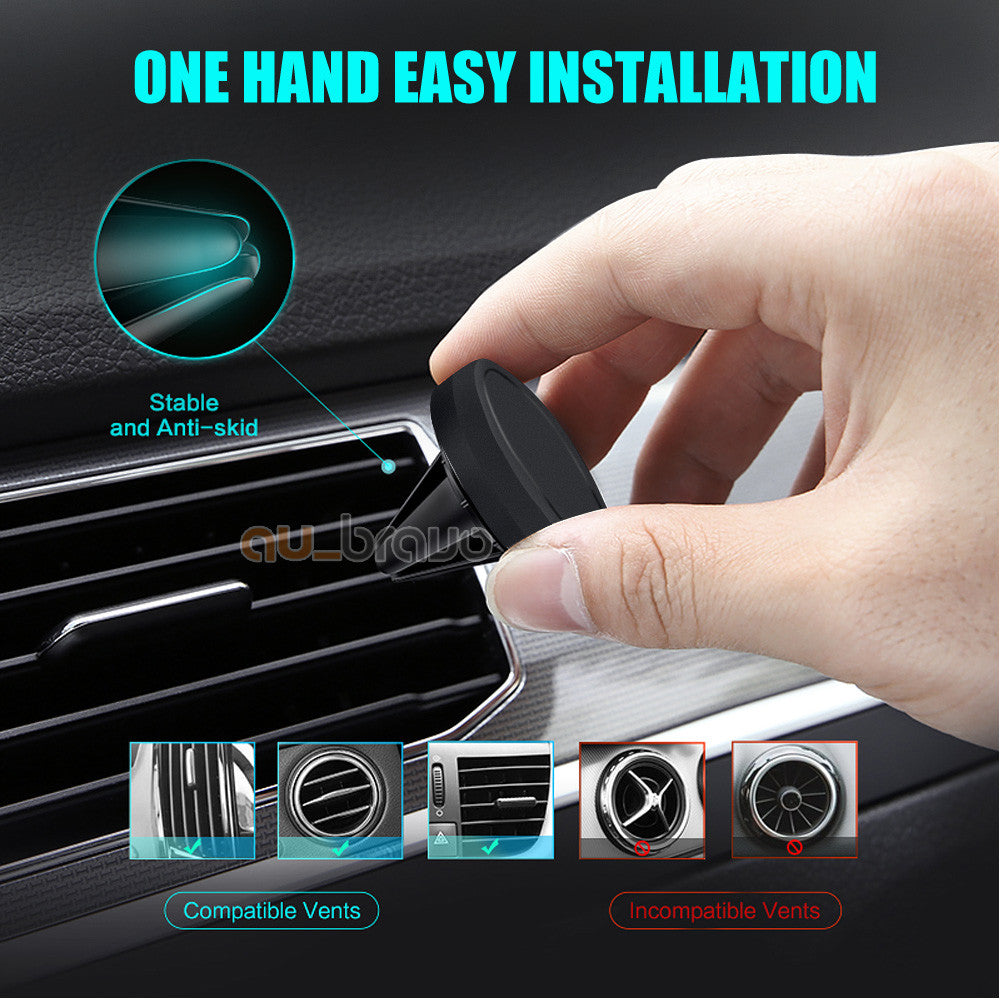 Universal Car Mount Air Vent Magnetic Phone Holder Compatible with All iPhone Android Phones