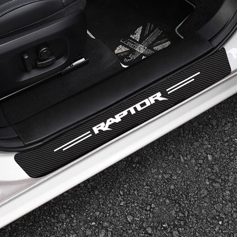 4pcs Compatible with Ford Ranger Raptor Door Sill Plate Cover Panel Protector Stickers
