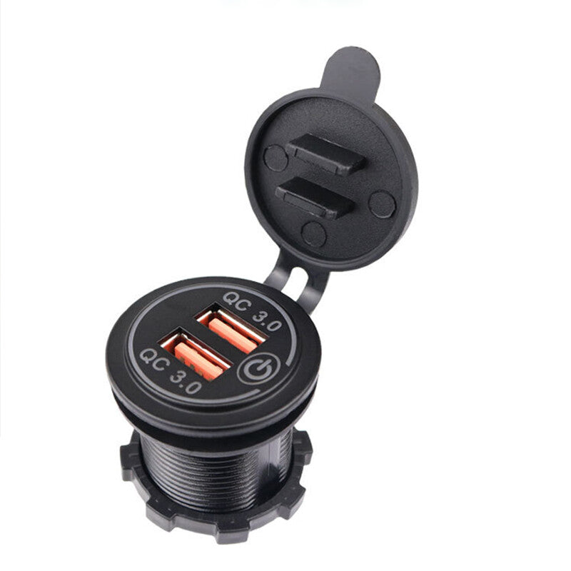 1× Car Dual USB 12V-24V Charger Quick Charge QC 3.0 Socket Power Outlet AU STOCK