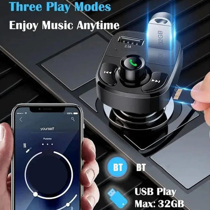 Bluetooth 5.0 Wireless Car FM Transmitter MP3 Player Radio 2 USB Charger Adapte