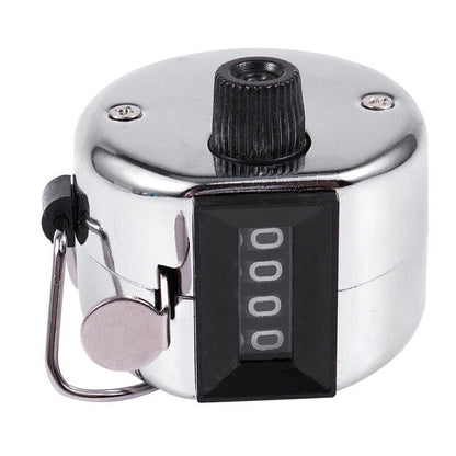 4 Digit Tally Counter Hand Held Number Clicker Mechanical Manual Counting Click