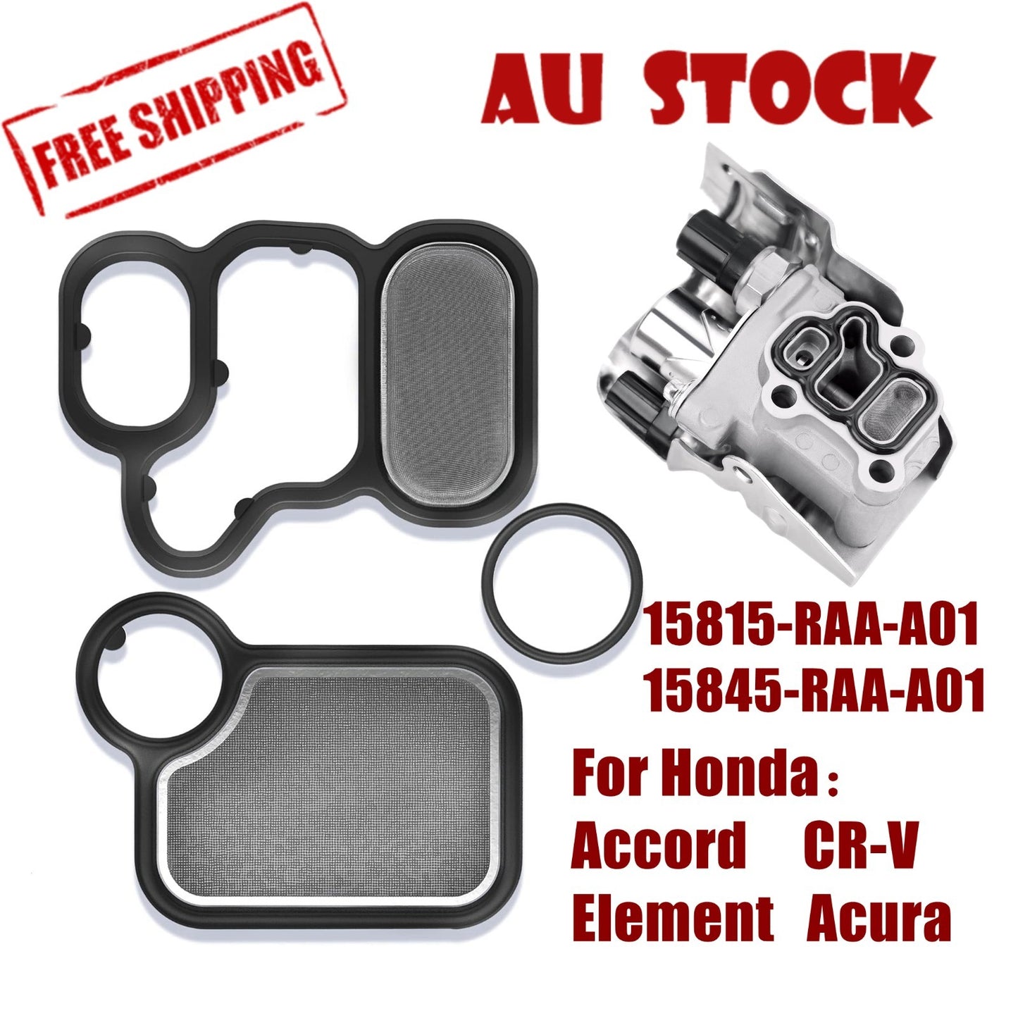 Honda Acura VTEC Solenoid Gasket Kit 15815-RAA-A01 15845-RAA-A01 91319-PAA-A01