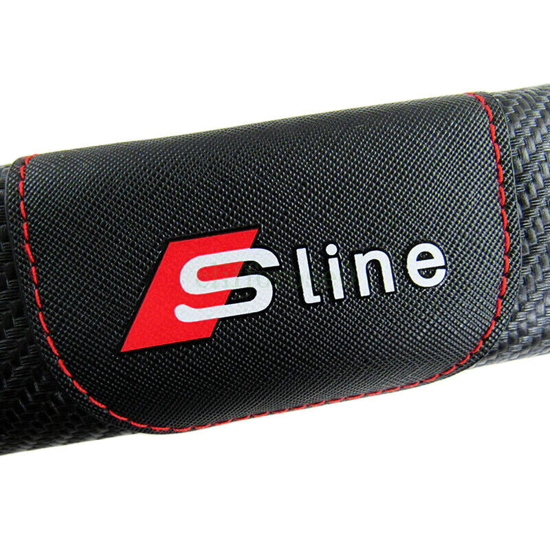 Audi S Line 2Pcs High Quality Car Seat Belt Cover Shoulder Strap Cushion Pad AU