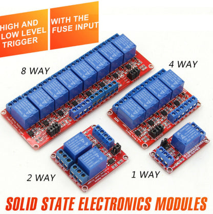 5V or 12V 1-2-4-8 Channel Relay High Low Level Optocoupler Module for Arduino PI