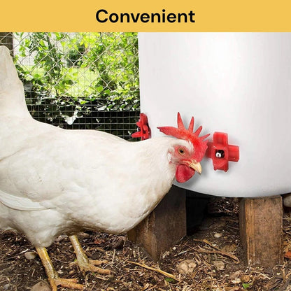 20PCS Horizontal Poultry Water Nipple Auto Waterer Chicken Drinker Fountain AU