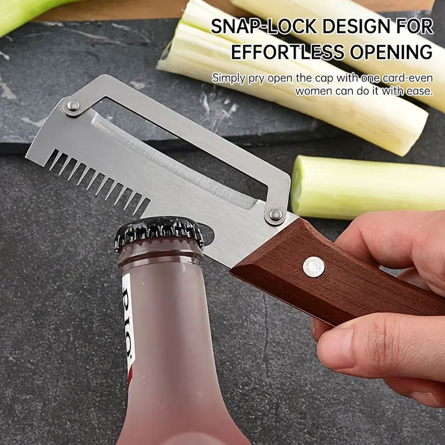 2pcs Stainless Steel Vegetable Peeler Wooden Handle Potato Slicer Kitchen Tool
