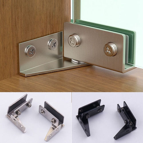 2PCS Hardware Glass Door Hinge Furniture Cabinet Door Hinge  Glass Cabinet