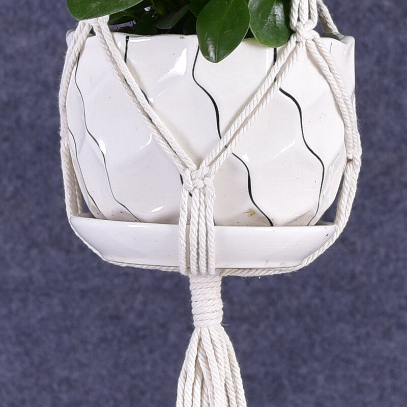Hanging Home Decor Macrame Plant Hanger Rope Braided Basket Holder Flower Pot AU