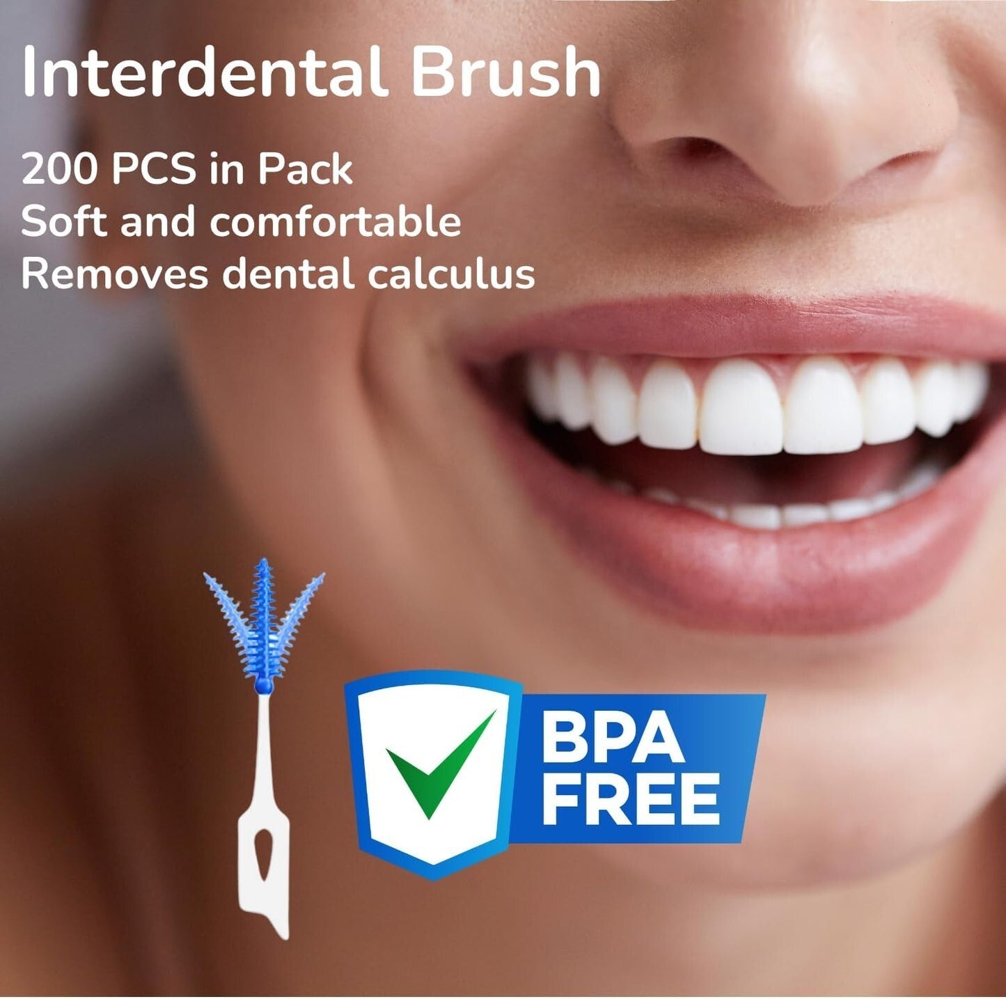 60Pcs Interdental Brush Dental Floss Picks Reusable Toothbrush Toothpicks Soft