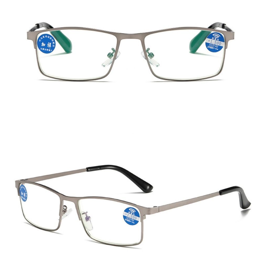 Metal PC Frame Glasses Grey Anti Eyestrain Reading Glasses  Readers