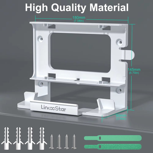 Mount for Starlink Mesh Router Gen3 + StarLink Power Supply Brackets V3 - Star Link Internet Kit Satellite Stability Wall Holder