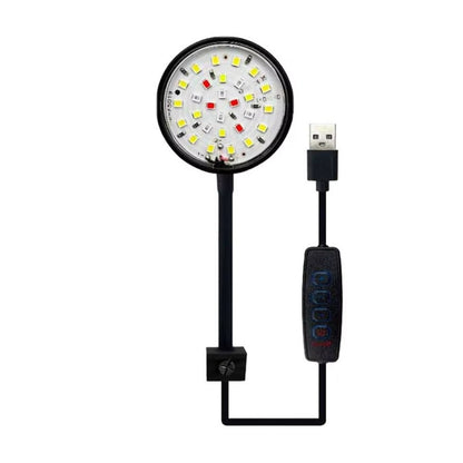 5W/7W Clip On LED Aquarium Light Small Fish Tank Light USB Dimmable Moving Lamp