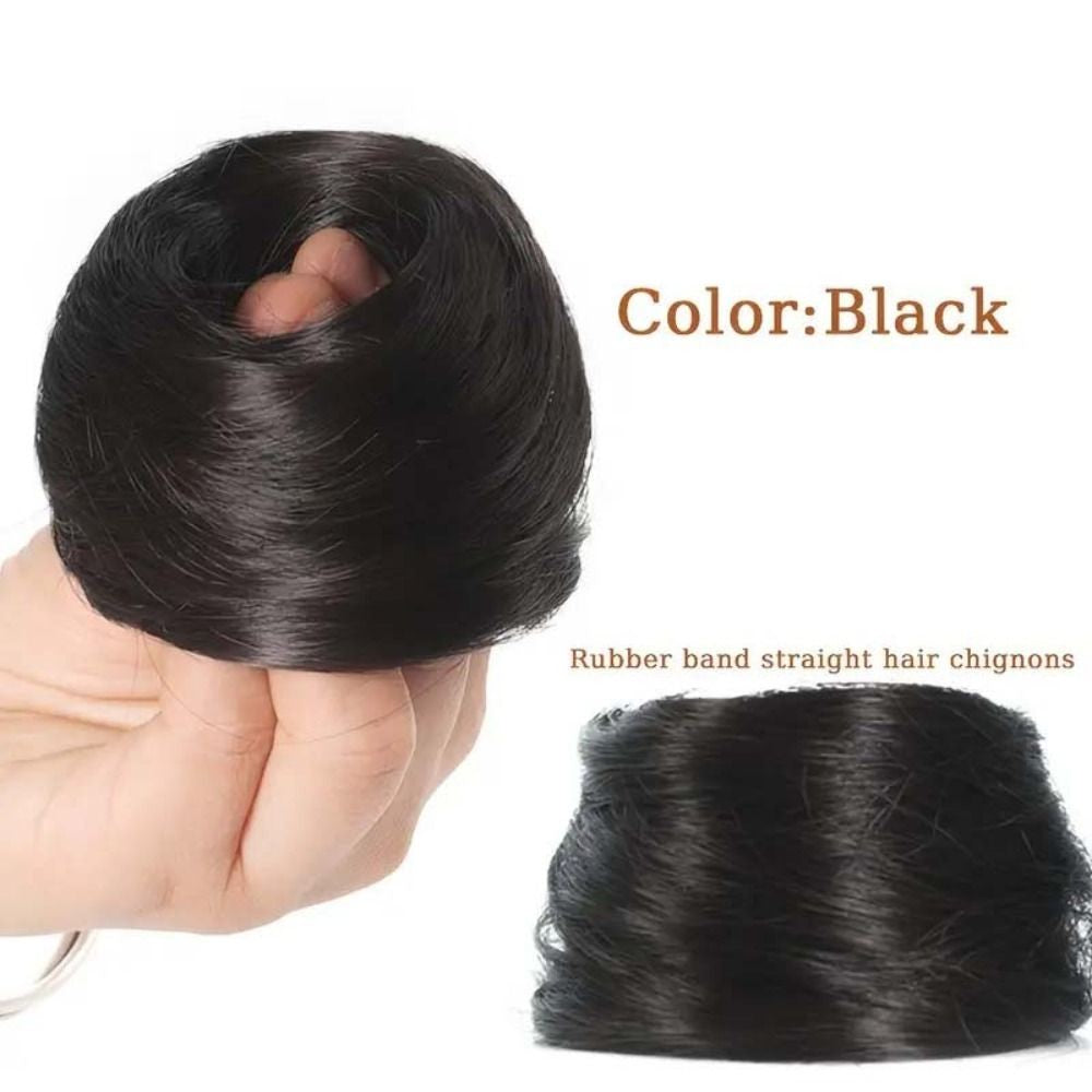 Elegant Messy Bun Hair Piece Scrunchie Updo Cover Hair Extension Thick Hairpiece