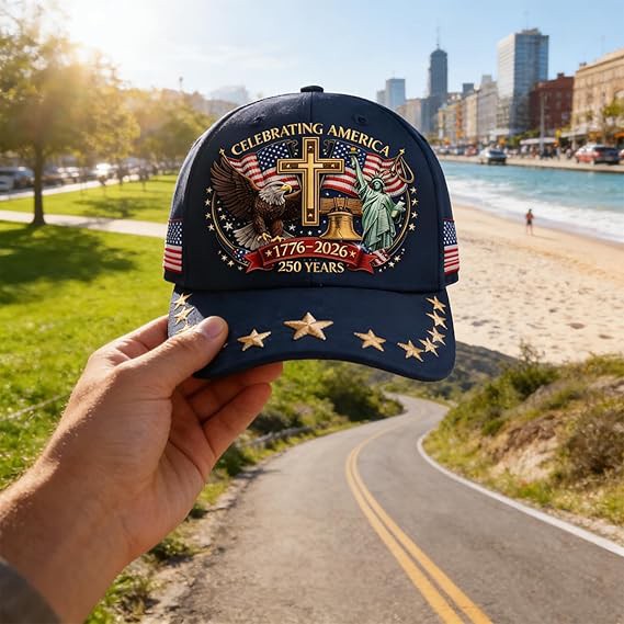 250th Anniversary USA Hat - Adjustable United States Baseball Cap for Men Women