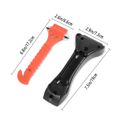 2X Car Emergency Hammer Window Glass Breaker Seat Belt Cutter Safety Escape Tool – Compatible with Seat