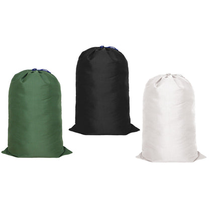 Canvas Drawstring Large Bag Pouch Clothes Craft Storage Laundry Army Green AU