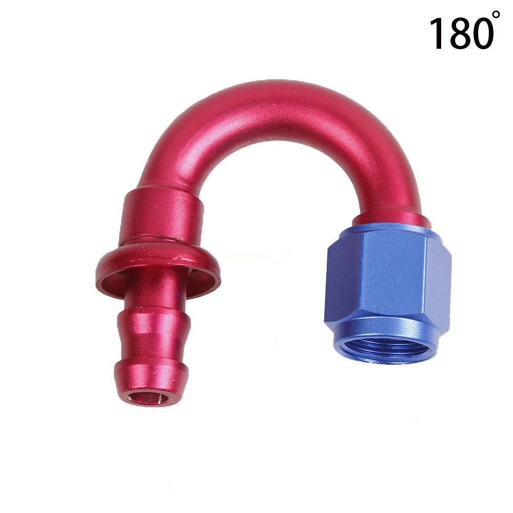 Push-on Barb Hose Fitting End AN4 AN6 AN8 AN10 AN12 0 45 90 Rubber Fuel Adapter