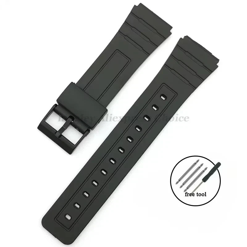 Silicone Watch Strap for CASIO F91W W-800H 18Mm for W800H SGW400 F91W F84 F105/1