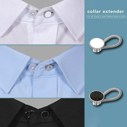 8Pcs Elastic Collar Button Extender  for Shirt Dress Pants