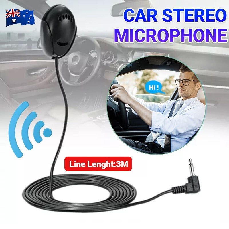 Universal 3.5MM Car Radio External Microphone For GPS Bluetooth Stereo Receiver