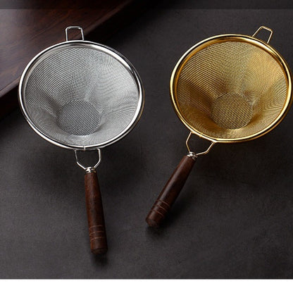Fine Mesh Tea Strainer Wooden Handle Tea Filter New Tea Infuser