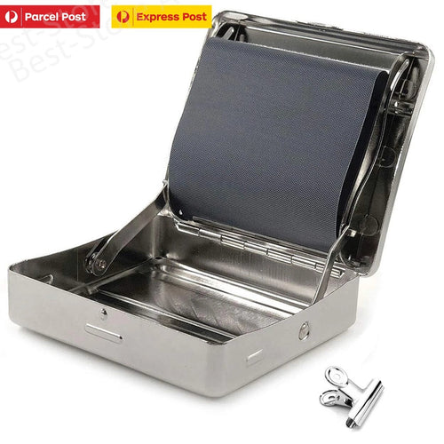 Zig Zag Metal Automatic Cigarette Tobacco Rolling Machine Box Case Maker Tin AU