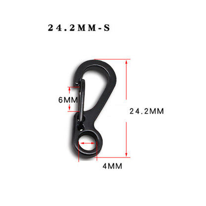 10/20x Mini Carabiner Alloy Key Buckle Keychain Snap Spring Clip Hook Tool DIY