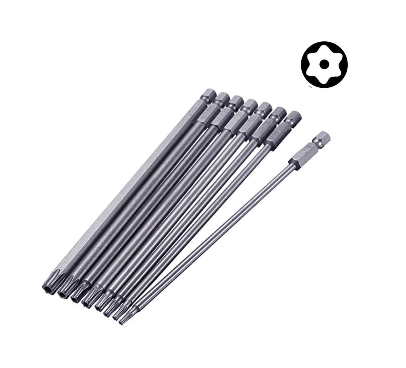 150mm Long S2 Magnetic Torx Screw Driver Security Tamper Proof Individual T8-40H